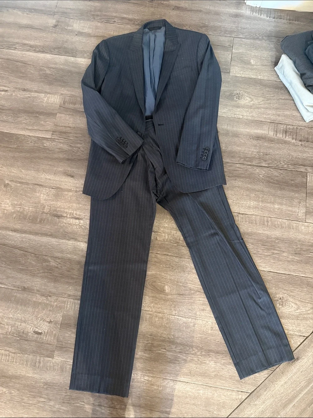 Banana Republic Men's Dark Gray Pinstripe Suit